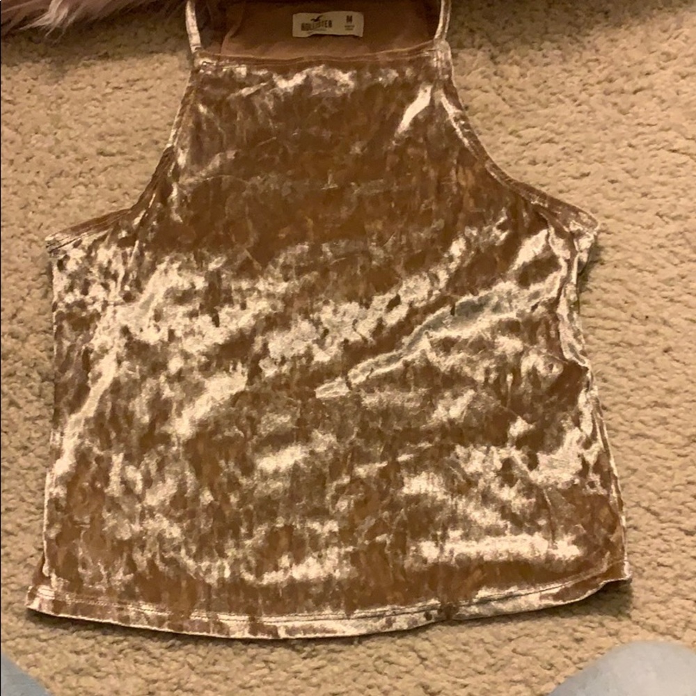 Hollister Velvet gold Crop top